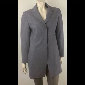 Sharp Long Fitted J. Jill Blazer in Blue/Gray Size 6P